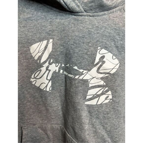 Under Armour Rival Fleece Hoodie Jacket Grey Pullover Loose Fit Womens Size XS - Picture 2 of 4